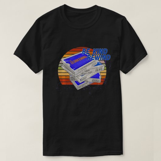 retro VHS Rewind Dorkening T-shirt (Design voorkant)