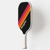 Retro VHS Strepen met Naam Pickleball Paddle (Links)