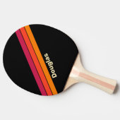 Retro VHS Strepen met Naam Tafeltennisbatje (Zijkant)