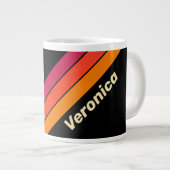 Retro VHS Stripes met Naam Grote Koffiekop (Voorkant rechts)