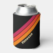 Retro VHS Stripes with Name Blikjeskoeler (Blikje Voorkant)