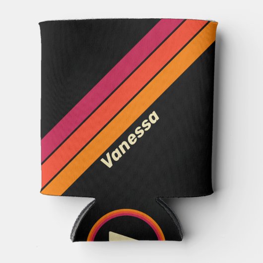 Retro VHS Stripes with Name Blikjeskoeler (Voorkant)