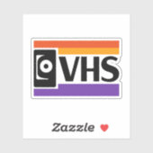 Retro VHS Symbool Sticker - 90s 80s (Vel)