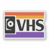 Retro VHS Symbool Sticker - 90s 80s (Voorkant)