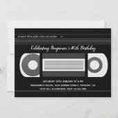 Retro VHS Video Cassettebandje Verjaardagsuitnodig Kaart (Voorkant)