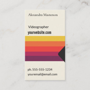 Retro VHS-videoband voor videografen, filmmakers Visitekaartje