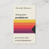 Retro VHS-videoband voor videografen, filmmakers Visitekaartje (Voorkant)