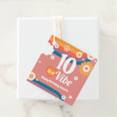 Retro Vibe 10e verjaardag Bedankjes Labels (In situ)