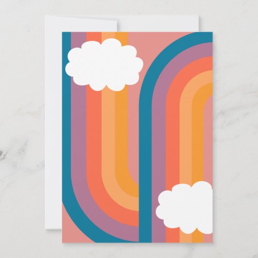 Retro Vibe 10e verjaardag Kaart (Achterkant)