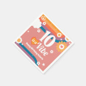 Retro Vibe 10e verjaardag Servet (Hoek)