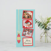 Retro Vibe 3 foto Feestdagenkaart (Staand voorkant)