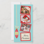 Retro Vibe 3 foto Feestdagenkaart (Voorkant)