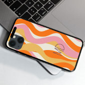 Retro Vibe 60s Pinks Sinaasappel Abstract Case-Mate iPhone Case