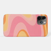 Retro Vibe Abstract wervelkolom 60s 70s Roze en Or Case-Mate iPhone Case (Achterkant (horizontaal))