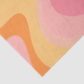 Retro Vibe Abstract wervelkolom 60s 70s Roze en Or Tissuepapier (Detail)