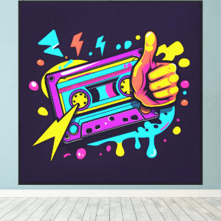 Retro Vibe Canvas Afdruk