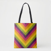 Retro Vibe Chevron Tote Bag (Voorkant)