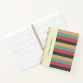 Retro Vibe Color Block Stripes Notitieboek (Binnen)