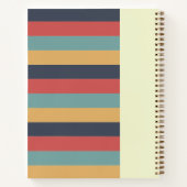 Retro Vibe Color Block Stripes Notitieboek (Achterkant)