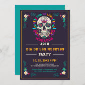 Retro Vibe Dag van de Doden, Dia de los Muertos Kaart (Voorkant / Achterkant)