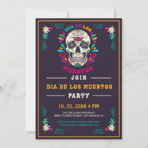 Retro Vibe Dag van de Doden, Dia de los Muertos Kaart