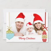 Retro Vibe Kerst Foto Kaart (Voorkant)