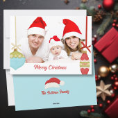 Retro Vibe Kerst Foto Kaart
