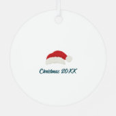 Retro Vibe Kerstfoto Metalen Ornament (Achterkant)