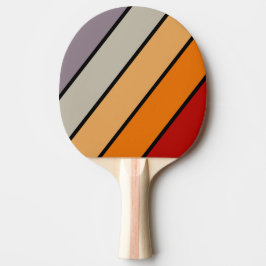 Retro Vibe Regenboog Vette Strepen Tafeltennisbatje