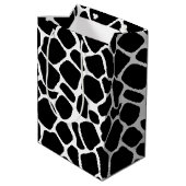 Retro Vibe Rustige Koeienhuid - Dierlijk afdrukpat Medium Cadeauzakje (Achterkant Gekanteld)