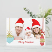 Retro Vibe Vakantie Fotokaart Feestdagenkaart (Staand voorkant)