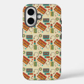 Retro Vibes - 1980s Cassettebandjes Pattern Case-Mate iPhone Case (Achterkant)