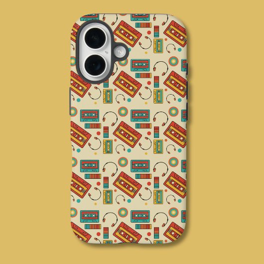 Retro Vibes - 1980s Cassettebandjes Pattern Case-Mate iPhone Case