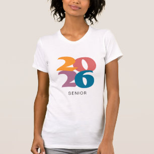 Retro Vibes Afstuderen 2024 Senior gepersonaliseer T-shirt