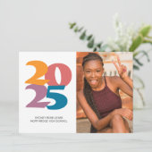 Retro Vibes Afstuderen Celebration Party Aankondiging (Staand voorkant)