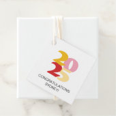 Retro Vibes Afstuderen Celebration Party Bedankjes Labels (In situ)