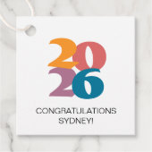 Retro Vibes Afstuderen Celebration Party Bedankjes Labels (Voorkant)