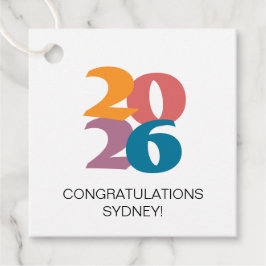 Retro Vibes Afstuderen Celebration Party Bedankjes Labels