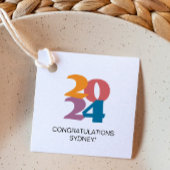 Retro Vibes Afstuderen Celebration Party Bedankjes Labels