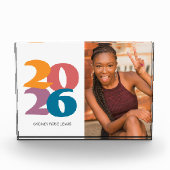 Retro Vibes Afstuderen Celebration Party Fotoblokken (Voorkant)