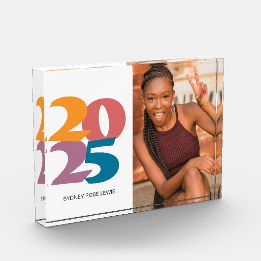 Retro Vibes Afstuderen Celebration Party Fotoblokken (Links)