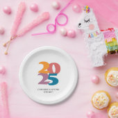 Retro Vibes Afstuderen Celebration Party Papieren Bordje (Feest)