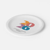 Retro Vibes Afstuderen Celebration Party Papieren Bordje (Gekanteld)