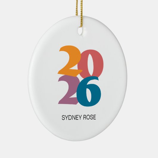 Retro Vibes Afstuderen Klasse van 2025 Keramisch Ornament (Rechts)