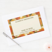 Retro Vibes Auteur Handtekening Bookplate Rechthoekige Sticker (Envelop)