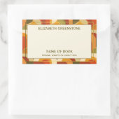 Retro Vibes Auteur Handtekening Bookplate Rechthoekige Sticker (Tas)