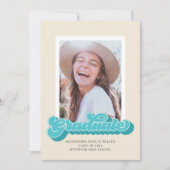 Retro Vibes (Blauwgroen) Aankondiging Afstuderen f (Voorkant)