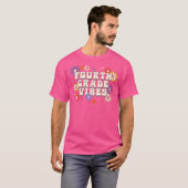 Retro Vibes Boho Floral Hippie Teache T-shirt (Voorkant volledig)