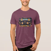 Retro Vibes: Boombox Dreams Tri-Blend Shirt (Voorkant)
