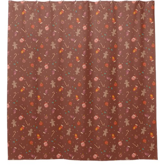 Retro Vibes Curtain Pastel Holiday Bathroom Fun Douchegordijn (Voorkant)